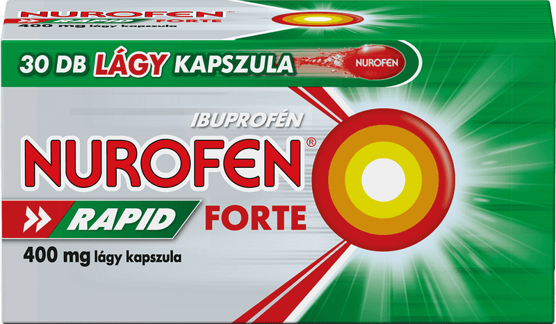 Nurofen Rapid Forte 400mg lágy kapszula 30db-os és 20db-os kiszerelés