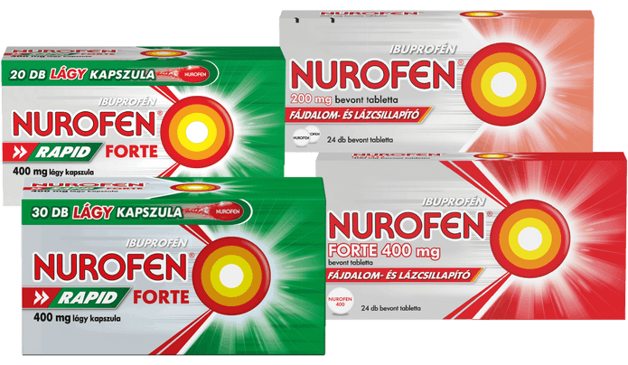 NUROFEN FÁJDALOMCSILLAPÍTÓK AKÁR 20% KEDVEZMÉNNYEL!